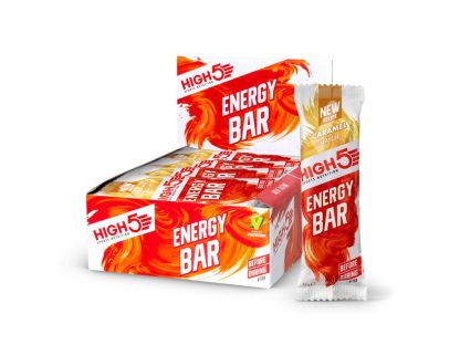 High5 Energybar - Karamel -  55 gram - 1 kasse á 12 stk.