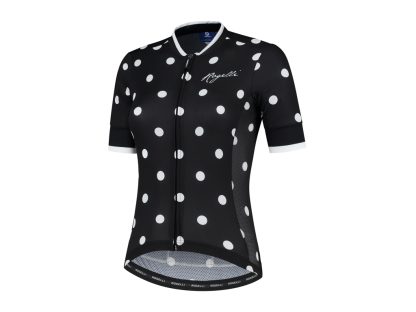 Rogelli Sprinkle - Cykelbluse - Dame - Korte ærmer - Race Fit - Sort/Hvid - Str. S