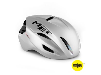 MET Manta Mips - Aero Cykelhjelm - Mat White Holopraphic - Str. 58-61 cm