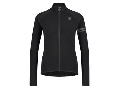 AGU Cykeltrøje - Essential Thermo Jersey - L/Æ - Dame - Sort - Str. xS