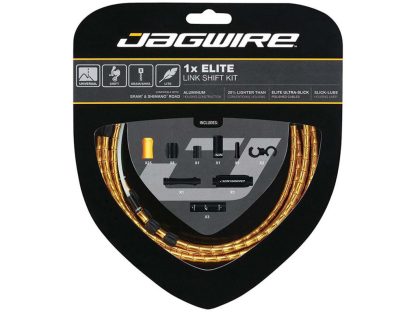 Jagwire Elite Link Gearkabelsæt til Road/MTB - Guld