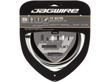 Jagwire Elite Sealed Gearkabelsæt med STS-EL - Hvid