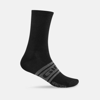 Giro Seasonal Merino Wool - Cykelstrømper - High rise - Sort/Charcoal - Str.S/40-42