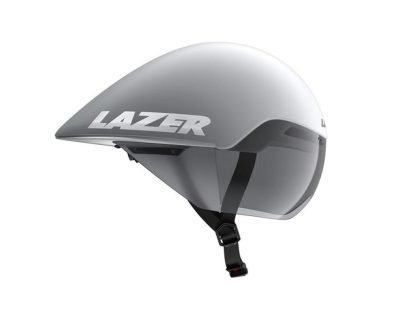 Lazer Volante KinetiCore - Cykelhjelm Time trail - 52-56 cm - Mat hvid sølv