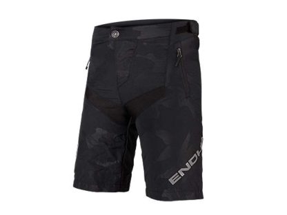 Endura MT500JR - MTB cykelshorts til børn - Liner med pude - Black Camo - Str. 7-8 år