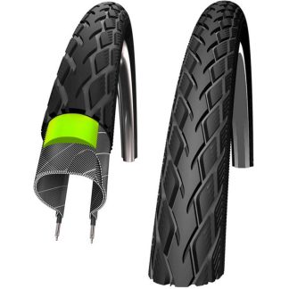 Schwalbe Marathon GreenGuard - Tråddæk - 26x1 3/8 (37-590) E-25 - Sort