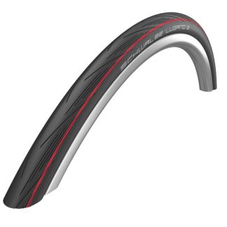 Schwalbe Lugano II - K-Guard Tråddæk - 700x25c (25-622) Sort/Rød